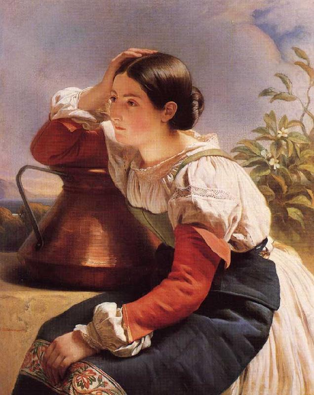 Franz Xaver Winterhalter Young Italian Girl by the Well china oil painting image